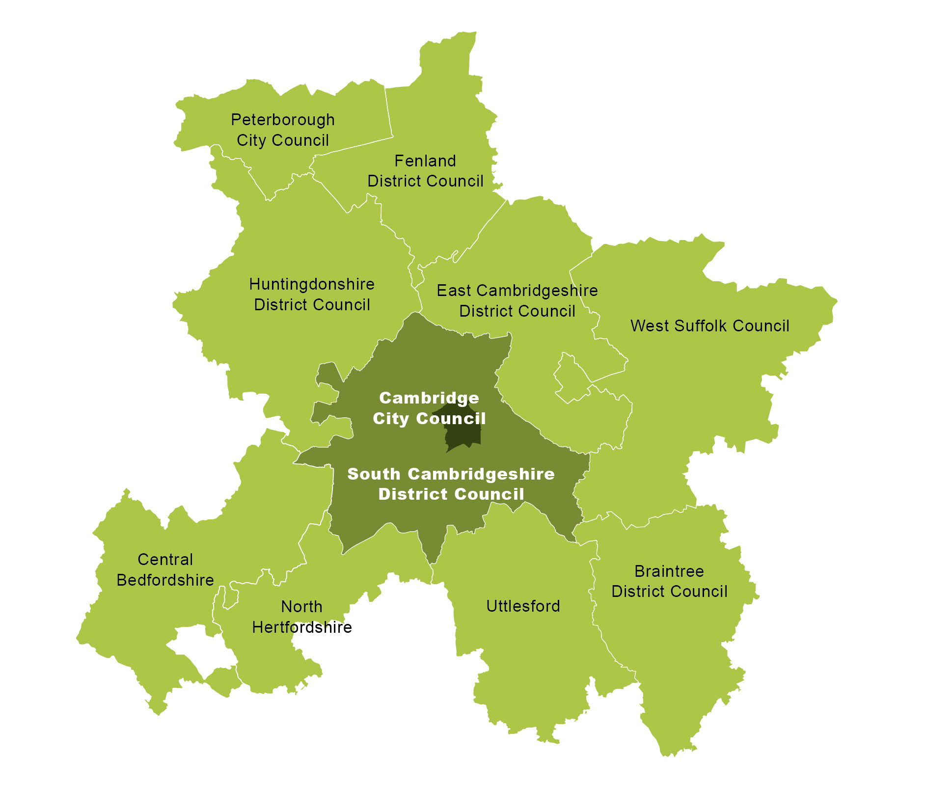 GCLP Fig02   Greater Cambridge And Its Neighbouring Local Authorities 01 
